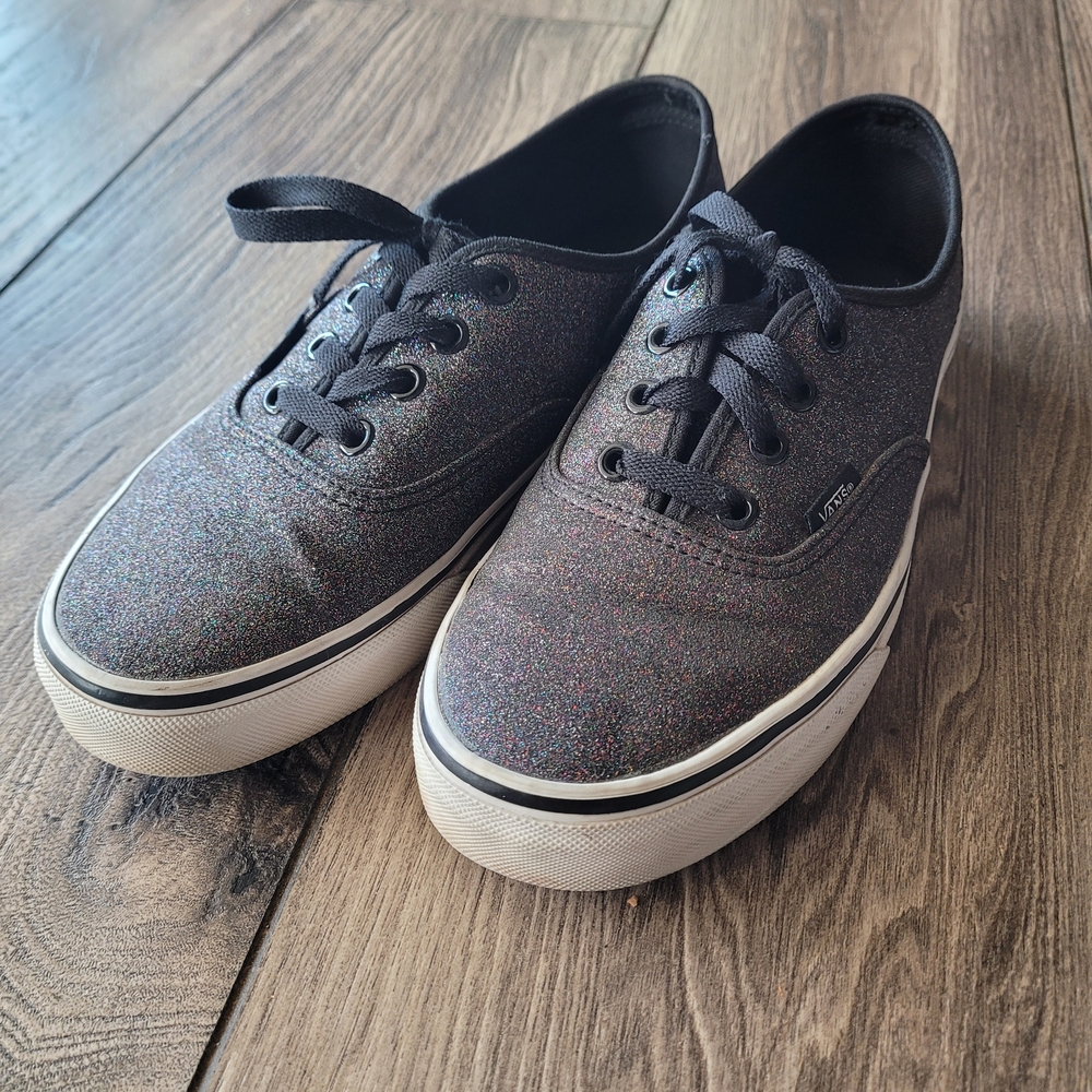 Vans Womens Glitter Black Sneakers